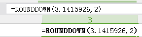 rounddown函數